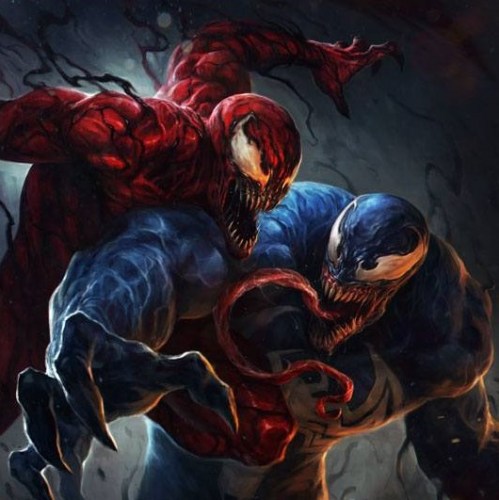 Venom vs Carnage Marvel Art Print unframed by Sideshow Collectibles